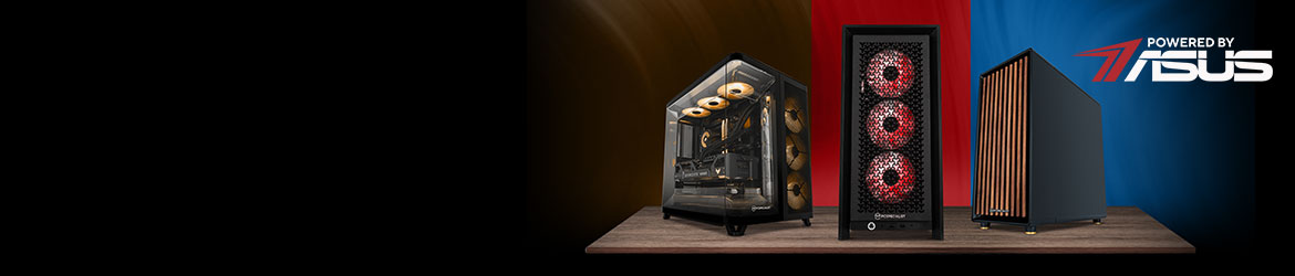 Domina con il meglio I sistemi PCSpecialist con tecnologia ASUS sono sinonimo di esclusività. Significano prestazioni. Significano tecnologia intesa come un'opera d'arte. Perché accontentarsi di qualcosa di meno?