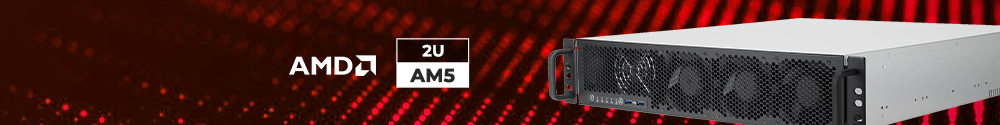Workstation AMD AM5 2U con montaggio a rack e raffreddamento a liquido